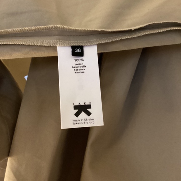 Lake Studio cotton poplin dress khaki colored EU38 - Picture 3 of 4